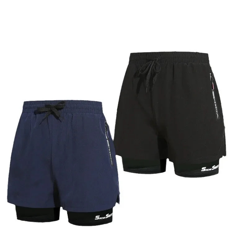 Men's Swim Trunks Double-layer Flat